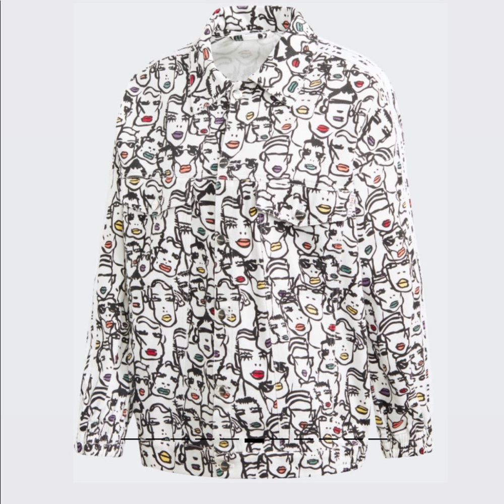 Adidas fiorucci denim fall and winter jacket